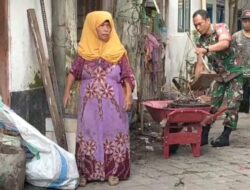 Kegiatan Produktif Bersihkan Lingkungan, Babinsa dan Pemdes Genteng Wetan Jaga Kebersihan