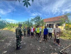TNI dan Warga Bersatu: Karya Bakti di Desa Sambirejo Wujudkan Lingkungan Bersih dan Kebersamaan