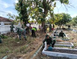 Semangat Juang Tak Pernah Pudar, Prajurit Kodim 0825/Banyuwangi Gelar Karya Bhakti Bersihkan Makam Pahlawan Jelang Hari Pahlawan 2025