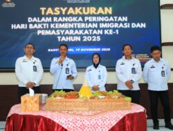 Puncak Hari Bakti Kemenimipas Ke-1, Lapas Banyuwangi Gelar Tasyakuran Penuh Kekhidmatan
