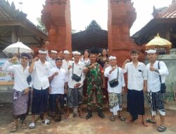 Koramil Bangorejo Siaga Amankan Galungan di Sambirejo, Wujud Harmoni TNI dan Umat Hindu
