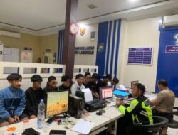 Operasi Zebra Semeru Polres Lamongan Amankan 9 Remaja dan 3 Motor Balap Liar