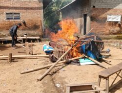 Respon Cepat Polsek Pesanggaran Gerebek Arena Sabung Ayam