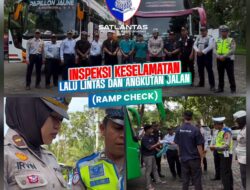 Satlantas Polresta Banyuwangi Gelar Ramp Check Angkutan Umum