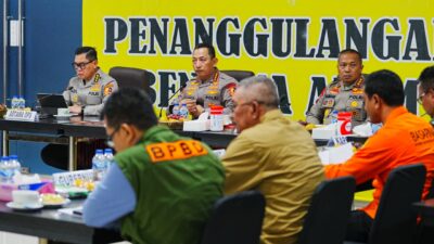 Kapolri Pimpin Rakor Bencana dengan Forkopimda Sumut, Bahu Membahu Tangani Bencana