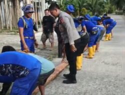 Tim SAR Korpolairud Bangun Jembatan Sementara di Korong Maranci, Padang Pariaman