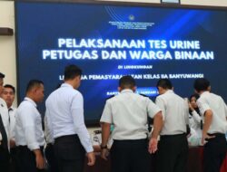 Lapas Banyuwangi Perketat Pengawasan, Tes Urine Rutin Jadi Upaya Pencegahan Narkoba