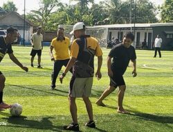 Sinergitas Forkopimka Kecamatan Cluring Gelar Olahraga Futsal Bersama