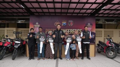 Gratis, Polres Kediri Kota Temukan dan Kembalikan Motor Hilang kepada Pemiliknya