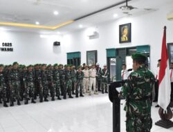 Hujan Tak Surutkan Semangat, Prajurit Kodim 0825 Banyuwangi Gelar Upacara 17-an dengan Khidmat