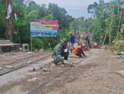 Wujudkan Konektivitas Desa, Kodim 0825/Banyuwangi Kebut Pembangunan Jembatan Perintis Garuda