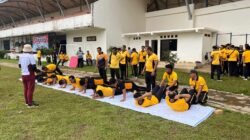 Polresta Banyuwangi Gelar Tes Kesamaptaan Jasmani Personel di GOR Tawang Alun