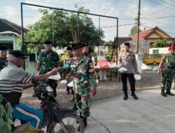 Tebar Berkah Ramadan, TNI–Polri dan Persit Pesanggaran Kompak Berbagi Takjil untuk Masyarakat