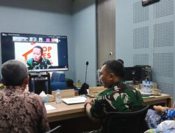 Dandim 0825/Banyuwangi Bersama Forkopimda Rapat Evaluasi Percepatan Pembangunan KDKMP Melalui Video Conference