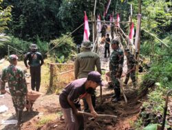 Kodim 0825/Banyuwangi Tancap Gas Bangun Jembatan Garuda Tahap III, Akses Warga Songgon Segera Terhubung