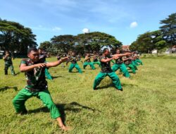 Prajurit Kodim Banyuwangi Asah Ketangkasan Lewat Latihan Pencak Silat Militer