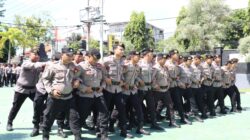 Polresta Banyuwangi Gelar Simulasi Sispam Mako dan Latihan Dalmas, Antisipasi May Day 2026