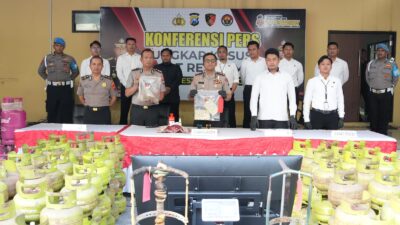 Polresta Sidoarjo Ungkap Sindikat LPG Oplosan di Rumah Kontrakan, Amankan Dua Tersangka