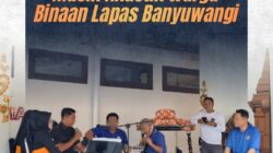 Kalapas Banyuwangi Bernyanyi Bersama Warga Binaan, Suasana Humanis Warnai Pembinaan Musik di Lapas