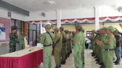 Tingkatkan Kesiapsiagaan Wilayah, Babinsa Serka Madroji Gembleng Anggota Linmas Desa Jambewangi