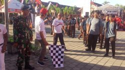 Sinergi TNI dan Civitas Akademika, Babinsa Tegaldlimo Amankan Jalan Sehat Dies Natalis Ke-39 SMK 17 Agustus 1945 Tegaldlimo