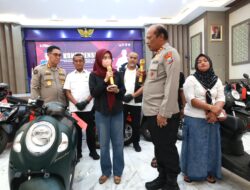 Polda Jatim Kembalikan Motor Korban Curanmor dan Begal Tanpa Biaya
