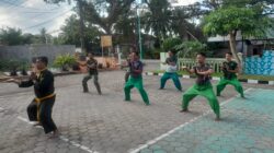 Latihan Kemampuan Pencak Silat Militer (PSM) Anggota Koramil 0825-11/Pesanggaran