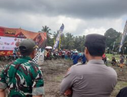 TNI-Polri Kawal Champion Kapolresta Cup 2026, Balap Manol Gabah di Songgon Berlangsung Aman dan Meriah