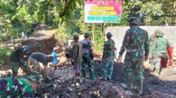 Kapten Kav Andoko Pimpin Karya Bakti Hari Kedua Pembangunan Jembatan Garuda, Perkuat Akses Vital Dusun Gumukcandi