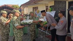 Kejutan Manis HUT Bhayangkara ke-80, Koramil 0825/06 Gambiran Beri Surprise untuk Polsek Gambiran