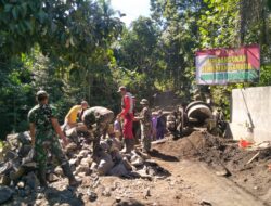 Gotong Royong Kodim 0825/Banyuwangi -Rakyat Percepat Pembangunan Jembatan Garuda, Akses Warga Gumukcandi Segera Terhubung