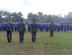 SMKS Muhammadiyah 3 Tegaldlimo Gandeng Koramil 0825/09 Bentuk Generasi Disiplin Lewat Bimtalsik dan PBB