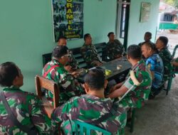 Bati Tuud Koramil 0825-18/Purwoharjo Berikan Pengarahan dan Evaluasi Kegiatan Wilayah kepada Anggota