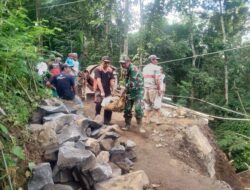 Jembatan Garuda Songgon Capai 75 Persen, Sinergi TNI dan Warga Percepat Akses Baru Masyarakat Gumukcandi