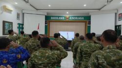 Prajurit TNI & ASN Kodim 0825/Banyuwangi Hadiri Video Conference, Saksikan Detik-Detik Pengibaran Bendera HUT ke-81 RI di Aula Panglima Sudirman