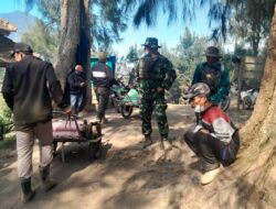 Dandim 0825/Banyuwangi Kembali Turun ke Lereng Ijen, Lima Titik Api Masih Terpantau