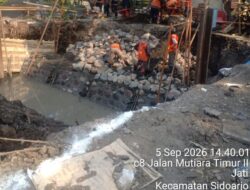 Perbaikan Sistem Rumah Pompa Depan Lippo Plaza Sidoarjo Masuk Tahap Persiapan Struktur