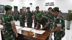 Rotasi Perwira Kodim 0825/Banyuwangi, Lima Perwira Emban Tugas Baru