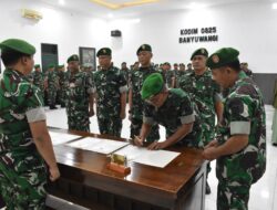 Rotasi Perwira Kodim 0825/Banyuwangi, Lima Perwira Emban Tugas Baru
