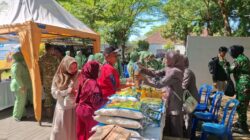 Sambut HUT ke-81 TNI, Kodim 0825/Banyuwangi Gelar Bazar Murah di Pasar Blambangan