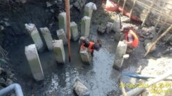Proyek Rumah Pompa Sidokare I-II Baru Tahap Pemancangan, Sheet Pile dan Pengamanan Air Jadi Sorotan
