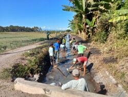 Gotong Royong Kodim 0825/Banyuwangi dan Petani, Saluran Irigasi serta Sungai di Sukonatar Dibersihkan
