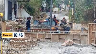 Dorong Ekonomi Warga, Pemkab Malang Mulai Bangun Jembatan Kedungrejo