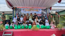 HUT ke-81 TNI, Koramil Genteng Santuni Puluhan Anak Yatim dan Beri Tali Asih kepada Veteran