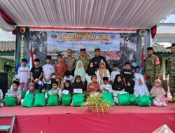 HUT ke-81 TNI, Koramil Genteng Santuni Puluhan Anak Yatim dan Beri Tali Asih kepada Veteran