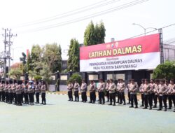 Asah Kesiapan Pengendalian Massa, Personel Polresta Banyuwangi Jalani Simulasi Dalmas