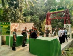 Tim Wasrik Itdam V/Brawijaya Bedah Jembatan Garuda di Songgon, Koramil 0825/20 Kawal Ketat Tiap Sambungan Baja dan Beton