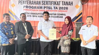 Pemdes Randupitu Bagikan 800 Sertifikat PTSL 2026, Warga Dapat Kepastian Hukum Tanah